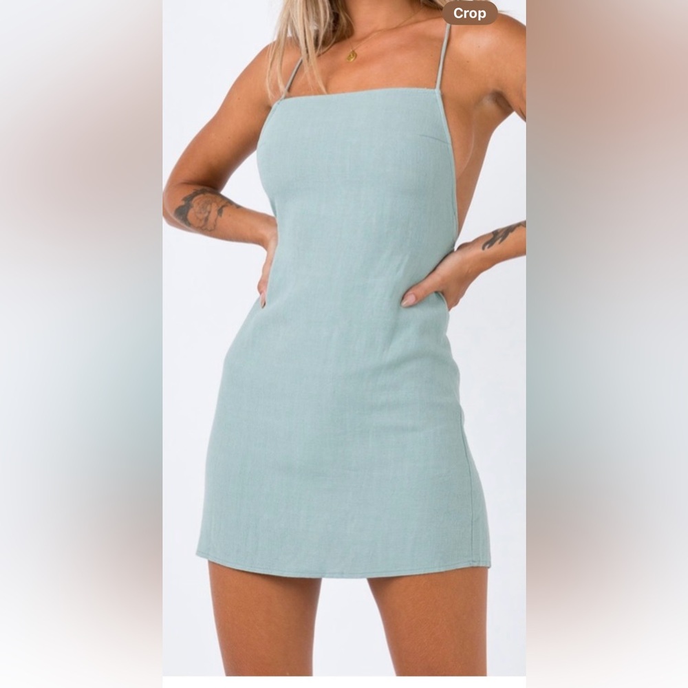 Princess Polly Light Green Mini Dress